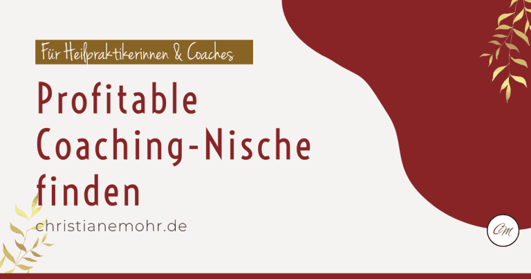 Profitable Coaching-Nische finden – Blog-Cover christianemohr.de