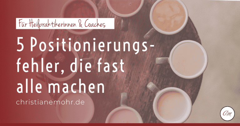 Verschiedene Kaffeetassen – Positionierung Coach: Entscheidungen und Fehler